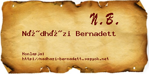 Nádházi Bernadett névjegykártya